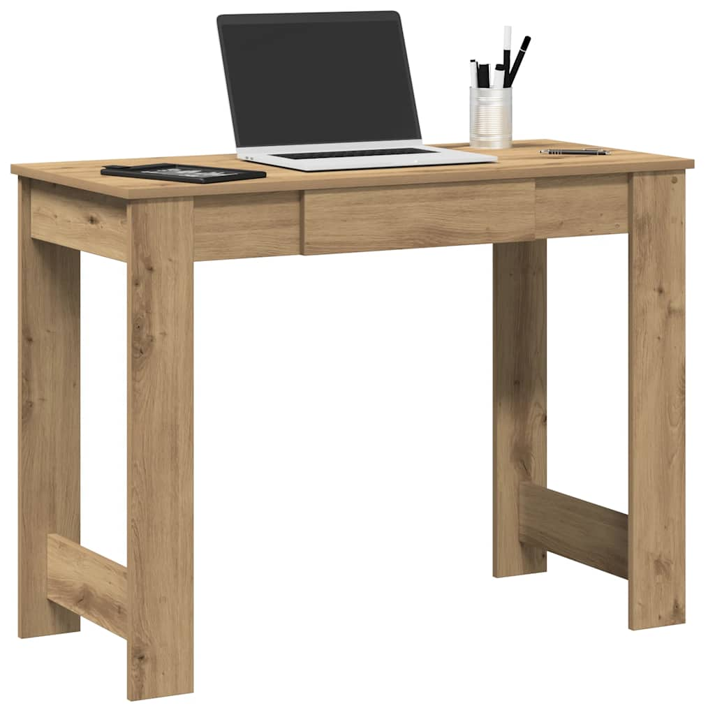 Bureau chêne artisanal 100x45x75 cm bois d'ingénierie Bureaux vidaXL