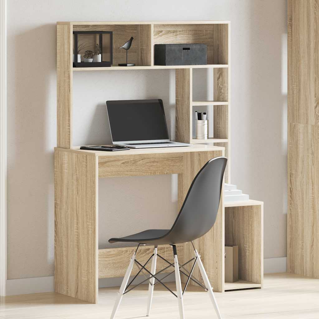 Bureau avec étagères chêne sonoma 100x45x140 cm Bureaux vidaXL   