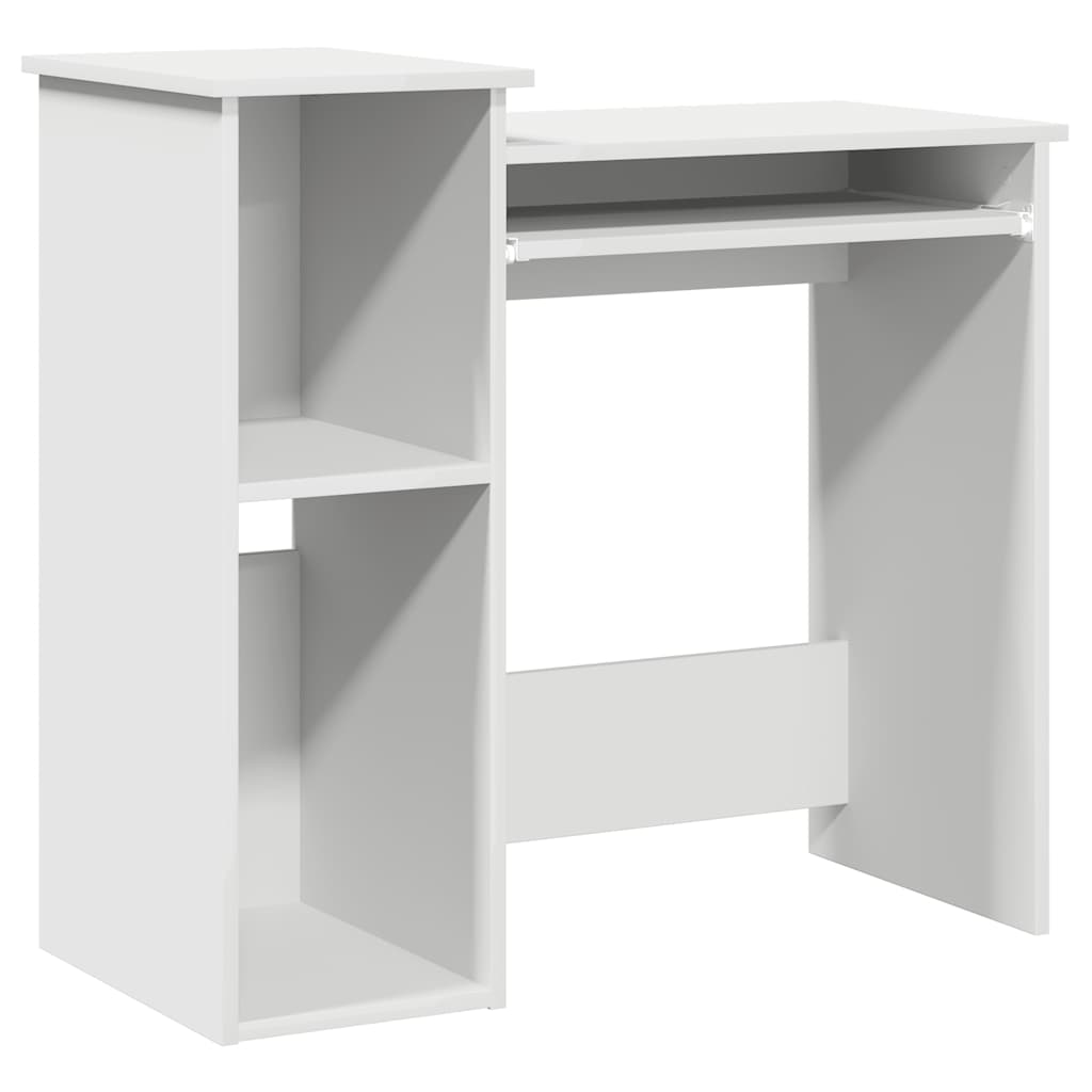 Bureau avec étagères blanc 84x40x78 cm bois d'ingénierie Bureaux vidaXL