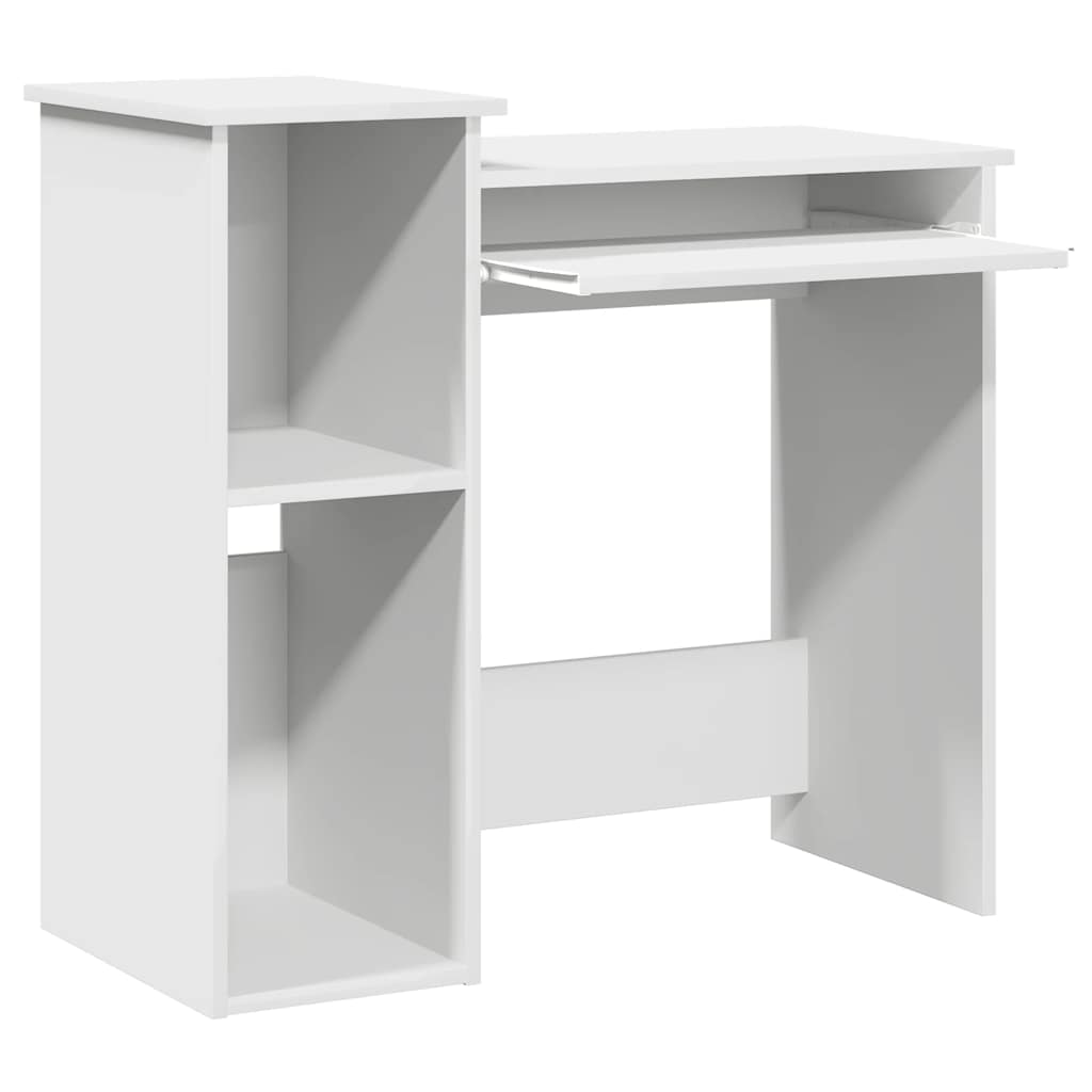 Bureau avec étagères blanc 84x40x78 cm bois d'ingénierie Bureaux vidaXL