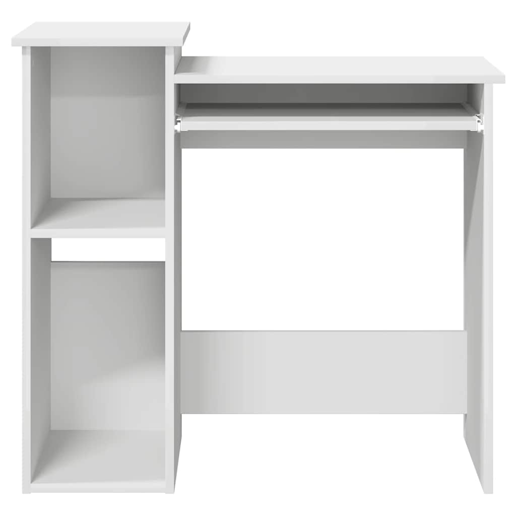 Bureau avec étagères blanc 84x40x78 cm bois d'ingénierie Bureaux vidaXL