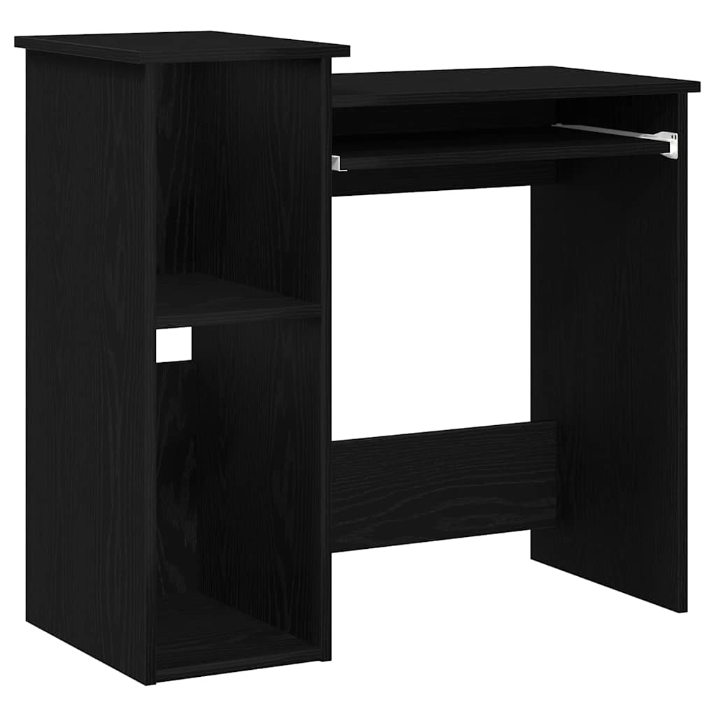 Bureau avec étagères noir 84x40x78 cm bois d'ingénierie Bureaux vidaXL