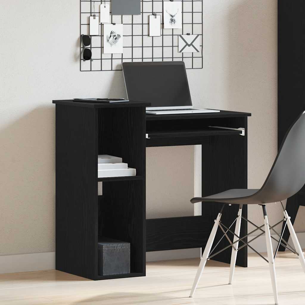 Bureau avec étagères noir 84x40x78 cm bois d'ingénierie Bureaux vidaXL