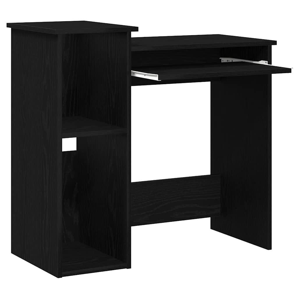 Bureau avec étagères noir 84x40x78 cm bois d'ingénierie Bureaux vidaXL