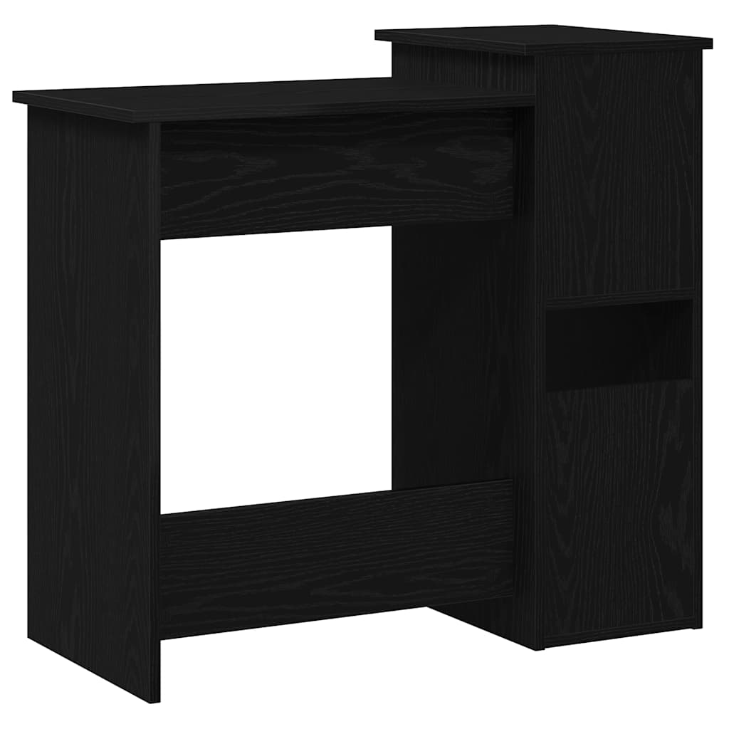 Bureau avec étagères noir 84x40x78 cm bois d'ingénierie Bureaux vidaXL