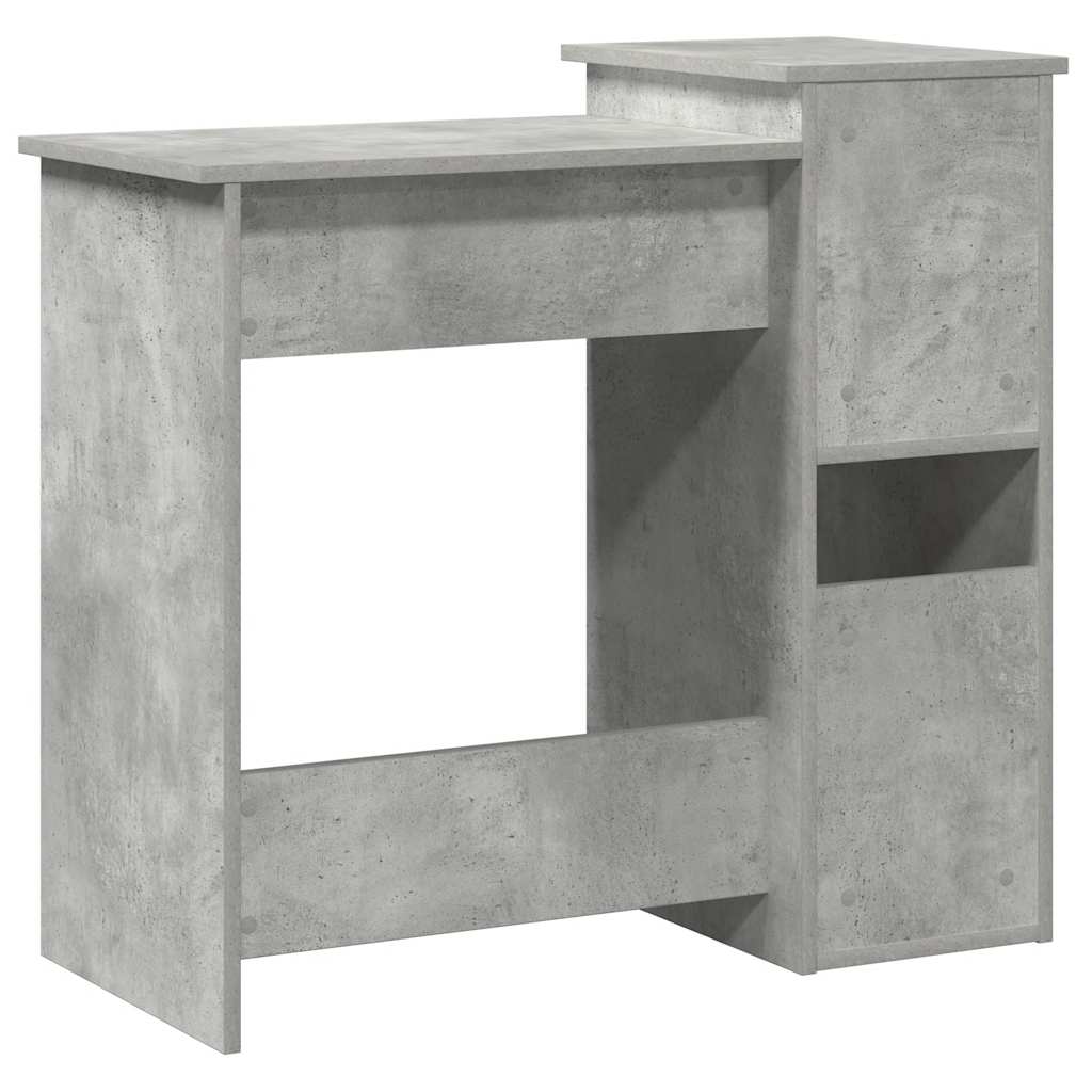 Bureau avec étagères gris béton 84x40x78 cm bois d'ingénierie Bureaux vidaXL