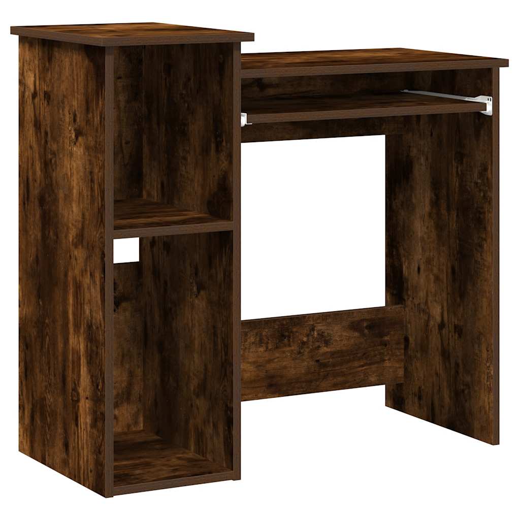 Bureau avec étagères chêne fumé 84x40x78 cm bois d'ingénierie Bureaux vidaXL