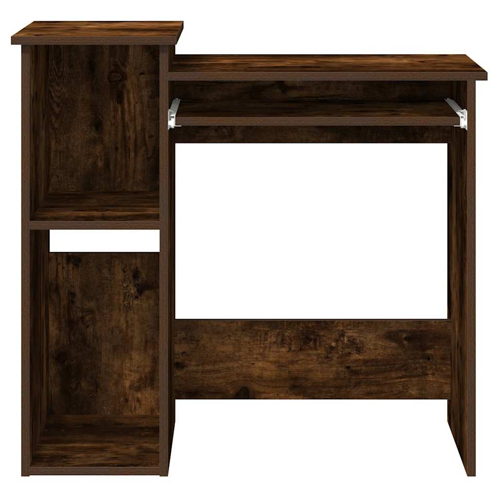 Bureau avec étagères chêne fumé 84x40x78 cm bois d'ingénierie Bureaux vidaXL