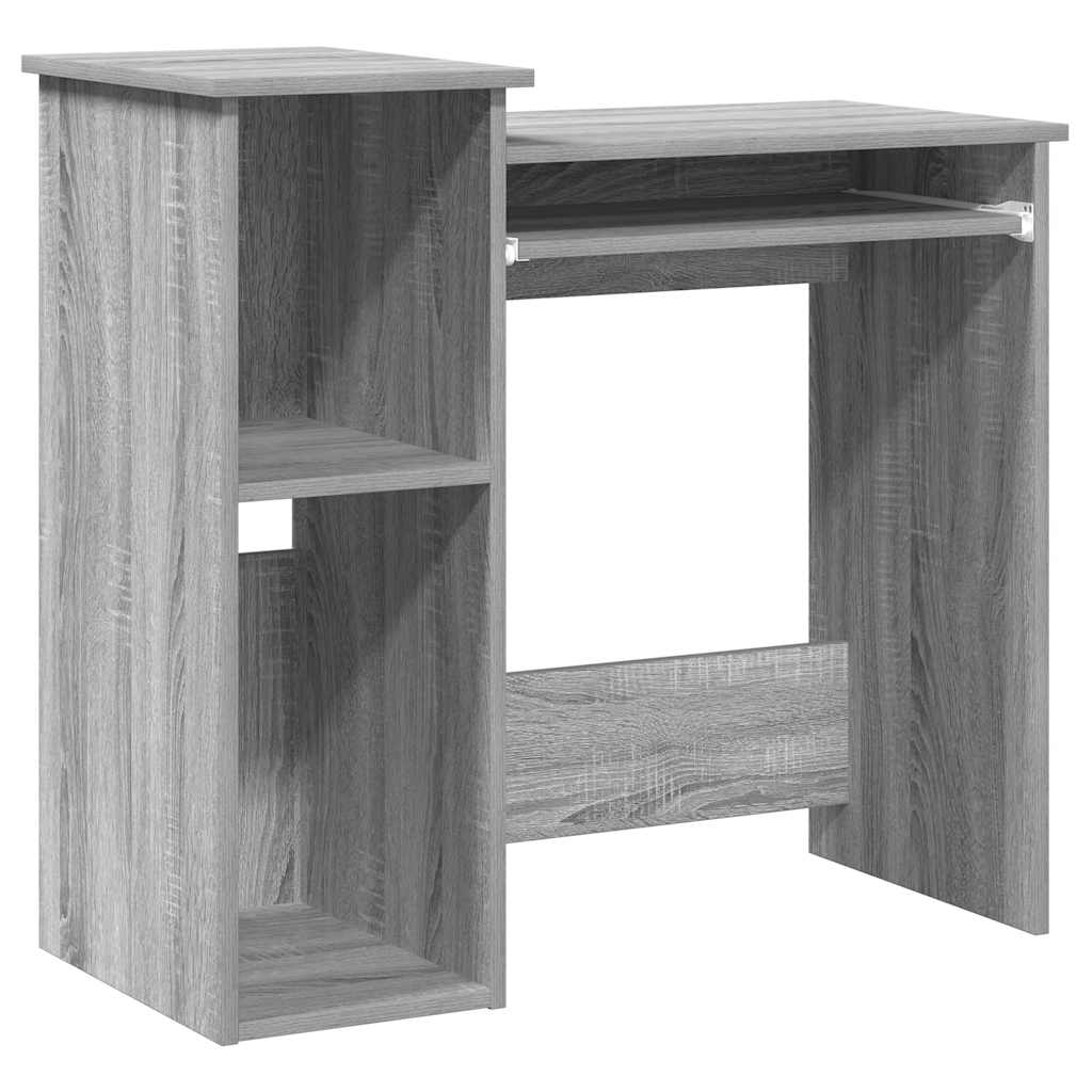 Bureau avec étagères sonoma gris 84x40x78 cm bois d'ingénierie Bureaux vidaXL