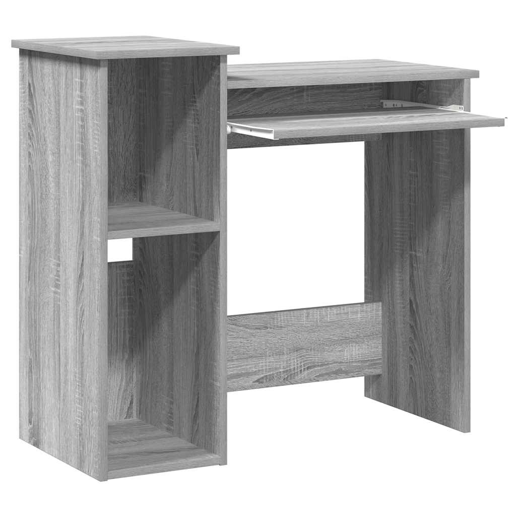 Bureau avec étagères sonoma gris 84x40x78 cm bois d'ingénierie Bureaux vidaXL