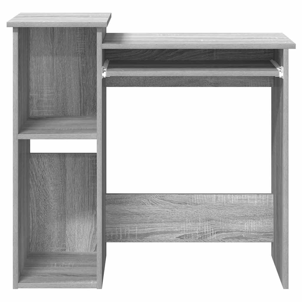 Bureau avec étagères sonoma gris 84x40x78 cm bois d'ingénierie Bureaux vidaXL