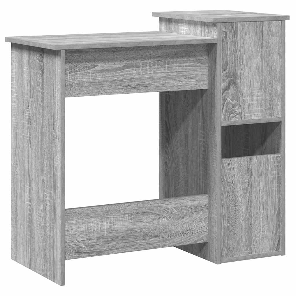 Bureau avec étagères sonoma gris 84x40x78 cm bois d'ingénierie Bureaux vidaXL