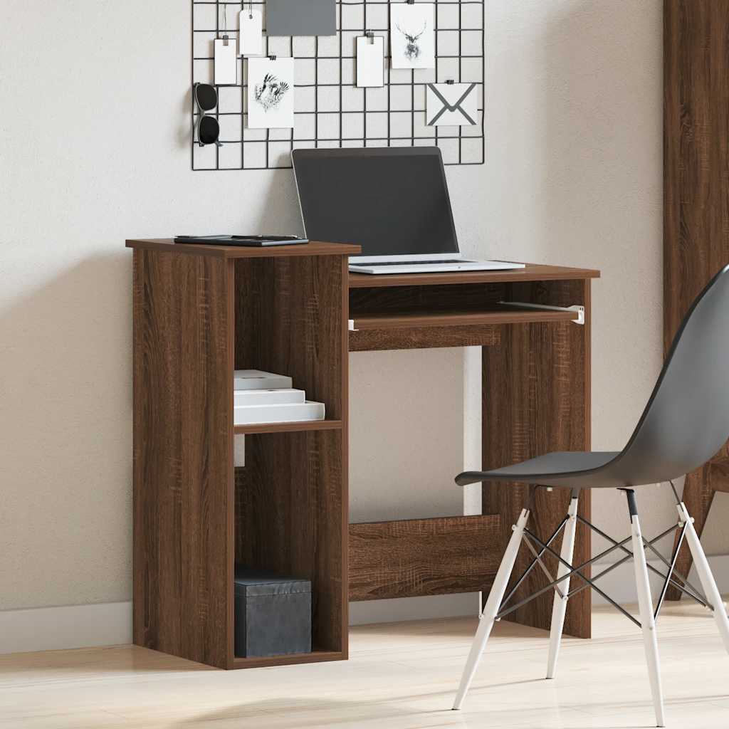 Bureau et étagères chêne marron 84x40x78 cm bois d'ingénierie Bureaux vidaXL