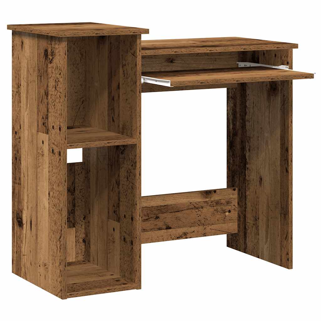 Bureau avec étagères vieux bois 84x40x78 cm bois d'ingénierie Bureaux vidaXL