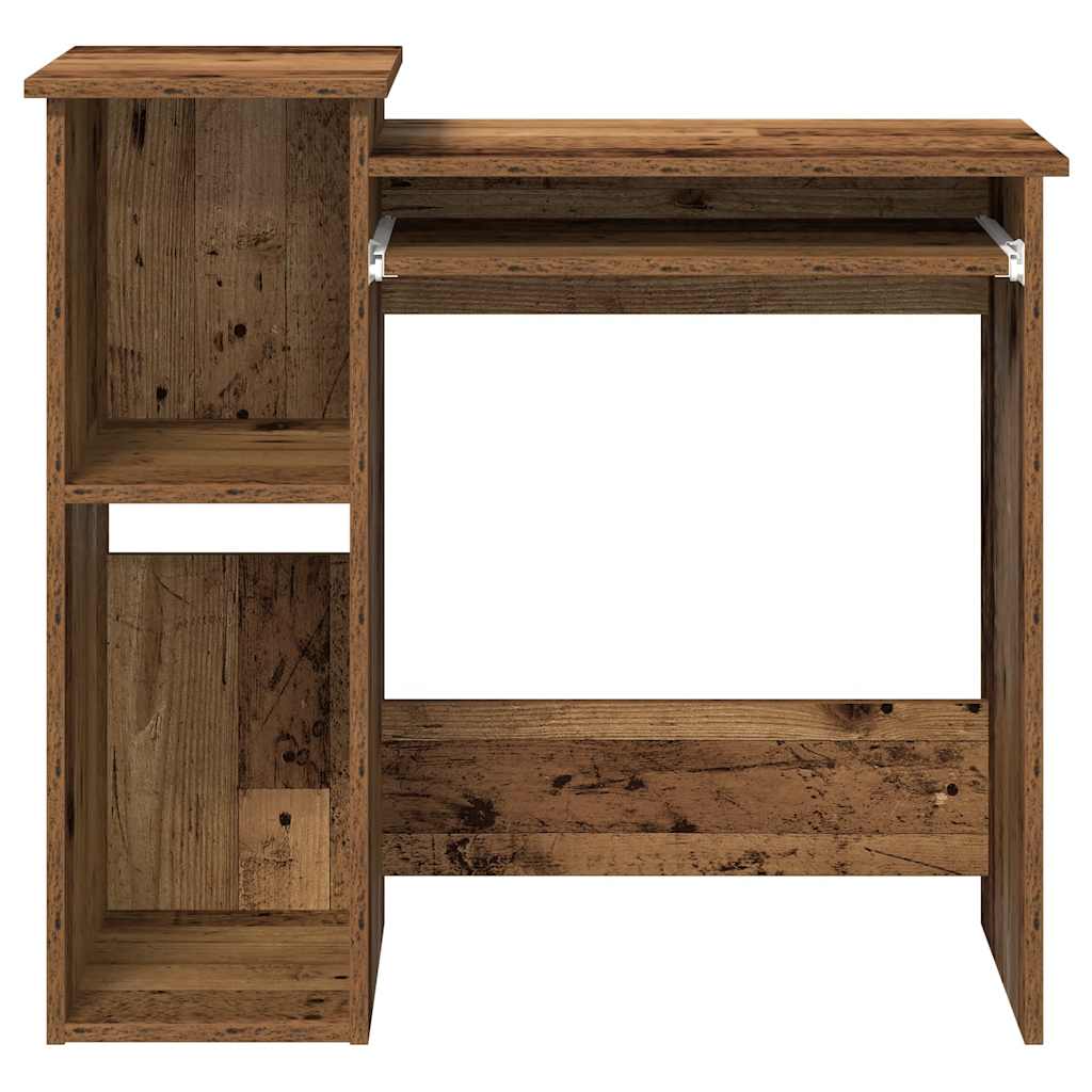 Bureau avec étagères vieux bois 84x40x78 cm bois d'ingénierie Bureaux vidaXL