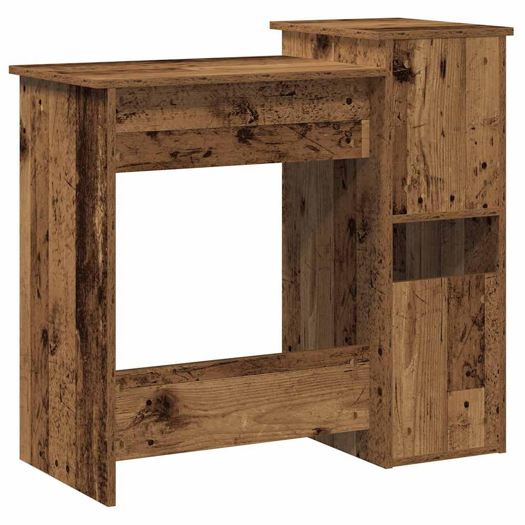 Bureau avec étagères vieux bois 84x40x78 cm bois d'ingénierie Bureaux vidaXL