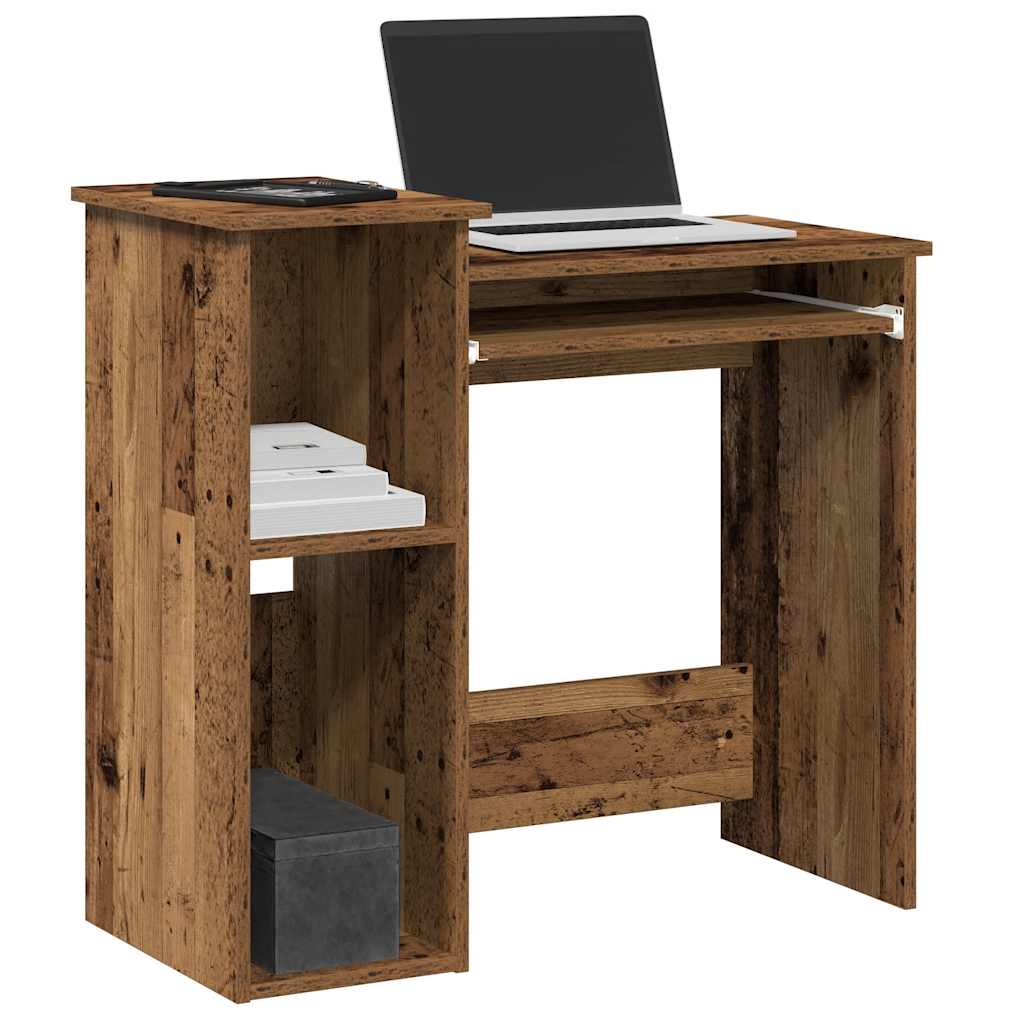 Bureau avec étagères vieux bois 84x40x78 cm bois d'ingénierie Bureaux vidaXL