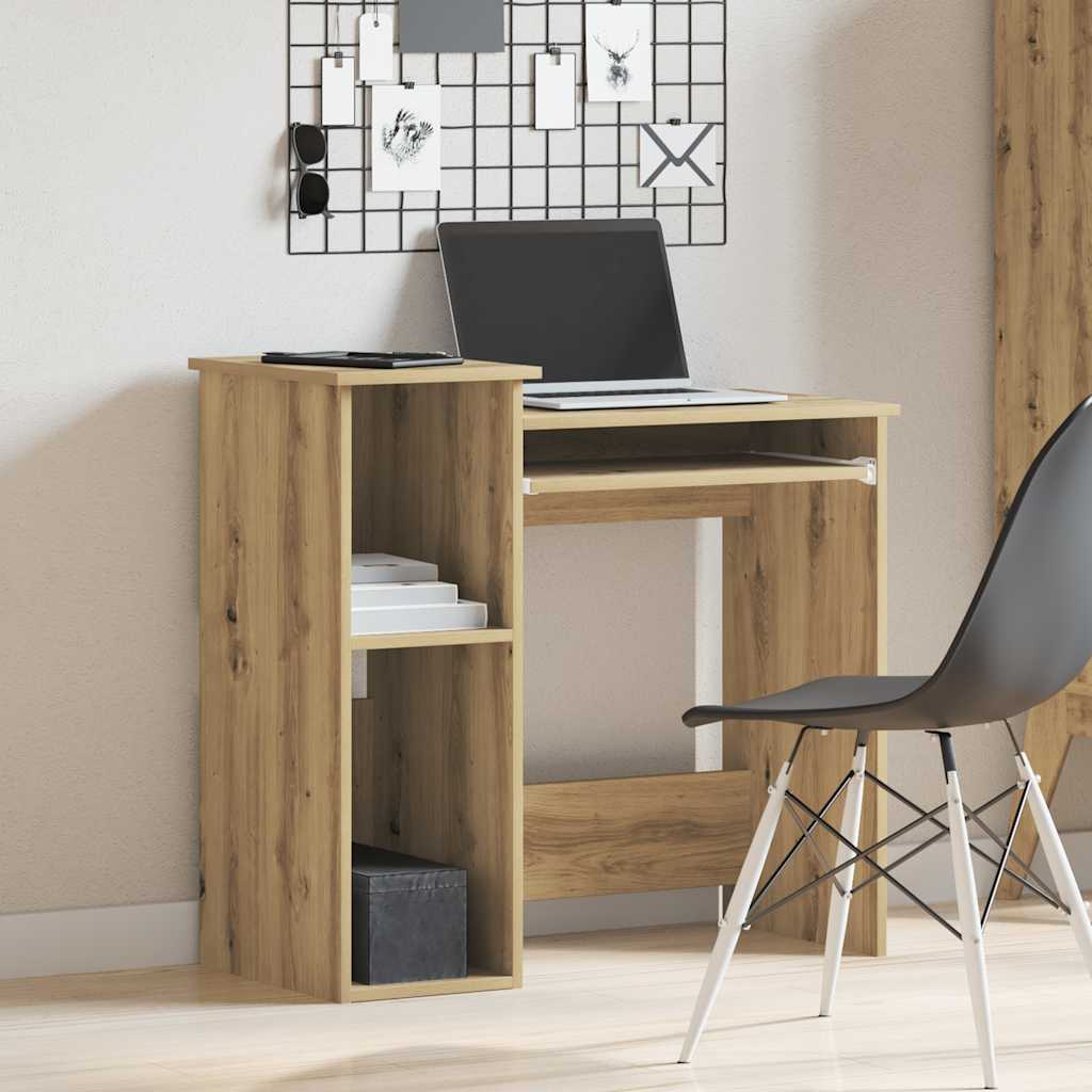 Bureau avec étagères chêne artisanal bois d'ingénierie Bureaux vidaXL