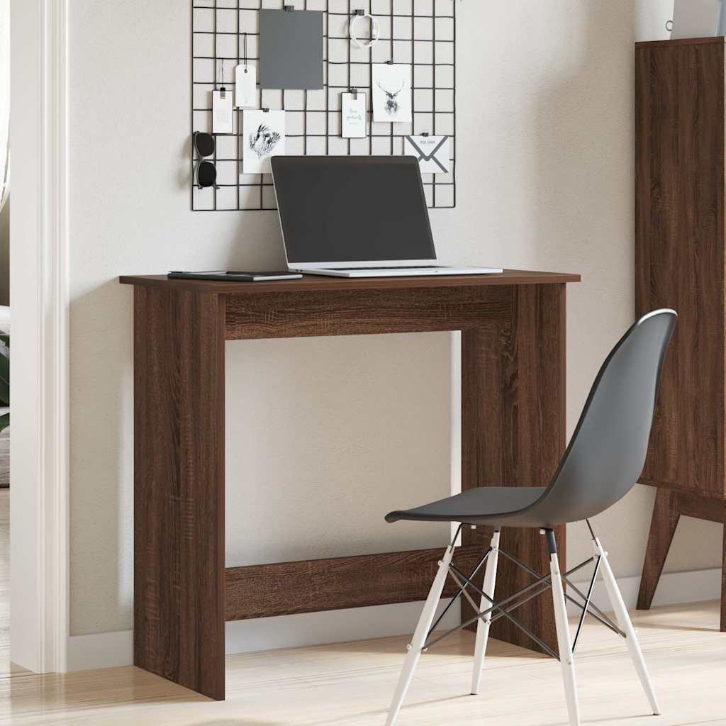 Bureau chêne marron 80x40x75 cm bois d'ingénierie Bureaux vidaXL   