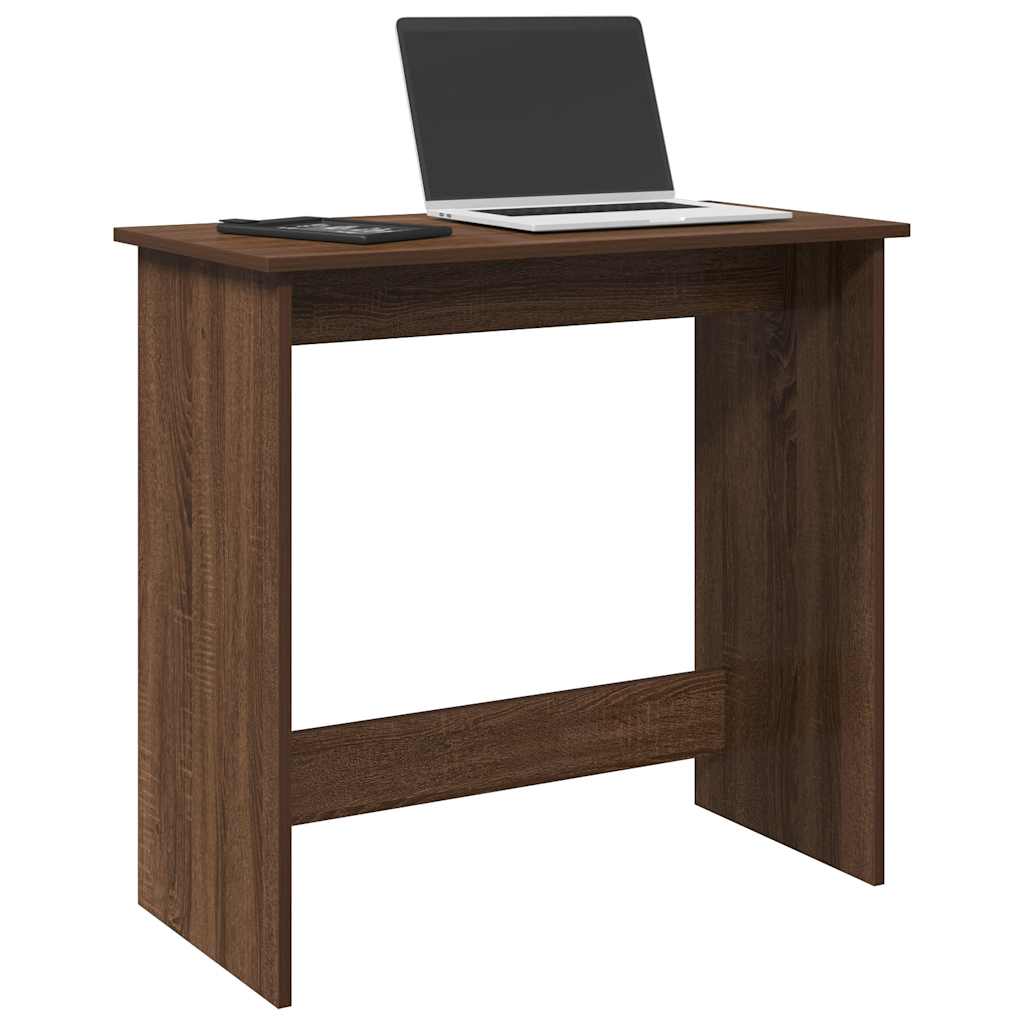 Bureau chêne marron 80x40x75 cm bois d'ingénierie Bureaux vidaXL   