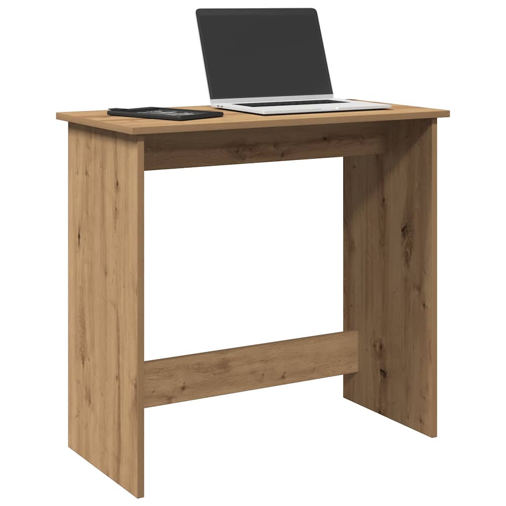 Bureau chêne artisanal 80x40x75 cm bois d'ingénierie Bureaux vidaXL   