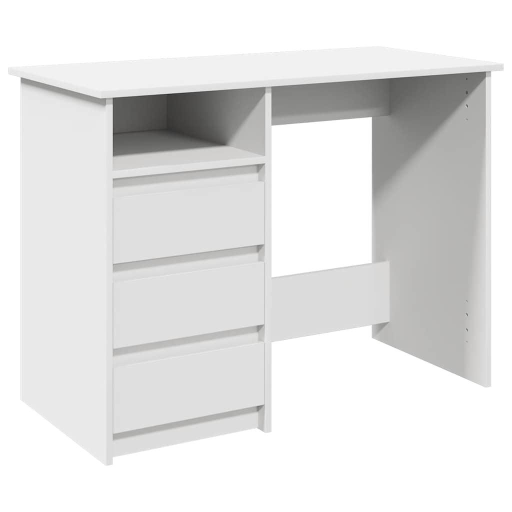 Bureau blanc 102x50x75 cm bois d'ingénierie Bureaux vidaXL   