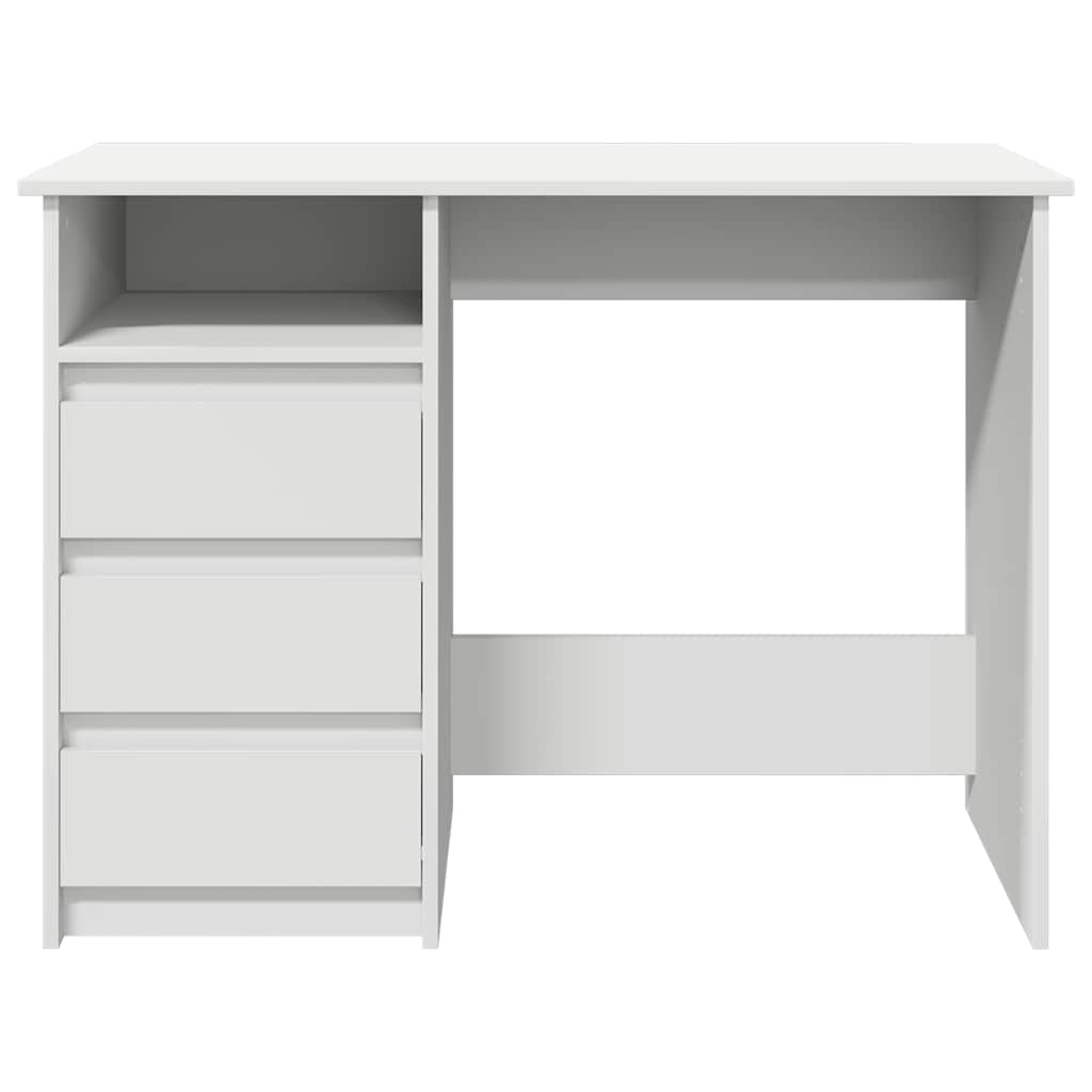 Bureau blanc 102x50x75 cm bois d'ingénierie Bureaux vidaXL   