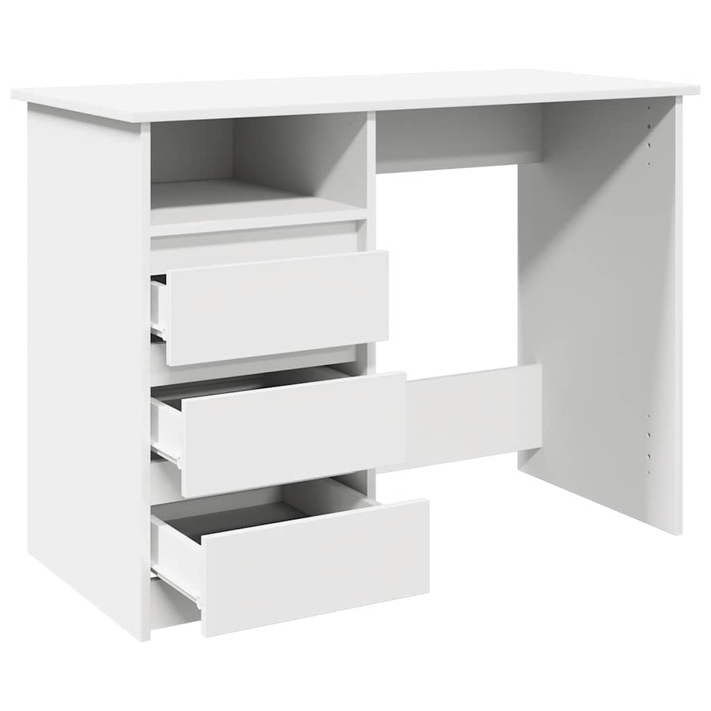 Bureau blanc 102x50x75 cm bois d'ingénierie Bureaux vidaXL   