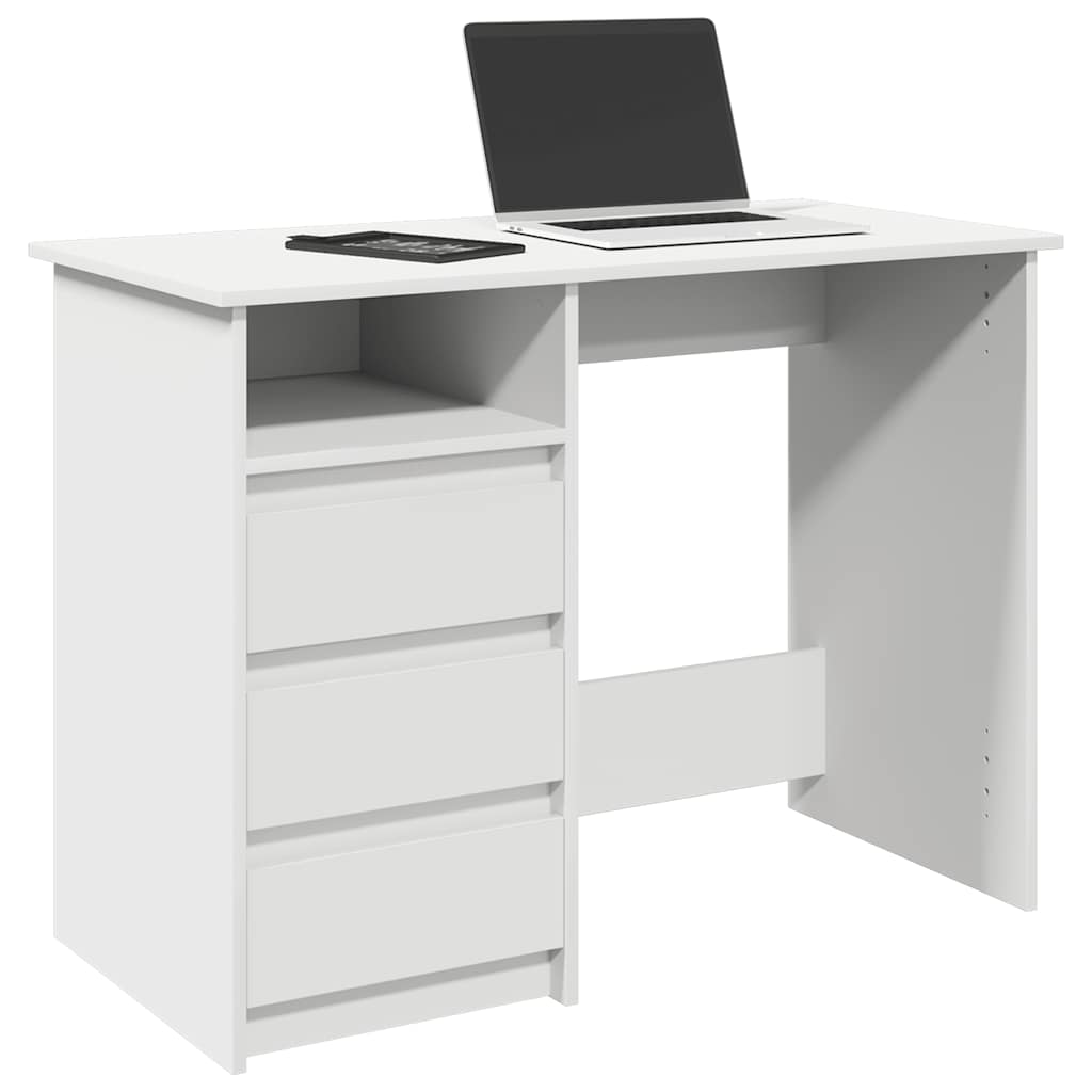 Bureau blanc 102x50x75 cm bois d'ingénierie Bureaux vidaXL   