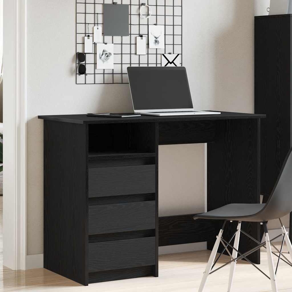 Bureau noir 102x50x75 cm bois d'ingénierie Bureaux vidaXL   