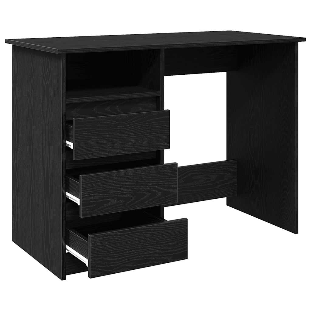 Bureau noir 102x50x75 cm bois d'ingénierie Bureaux vidaXL   