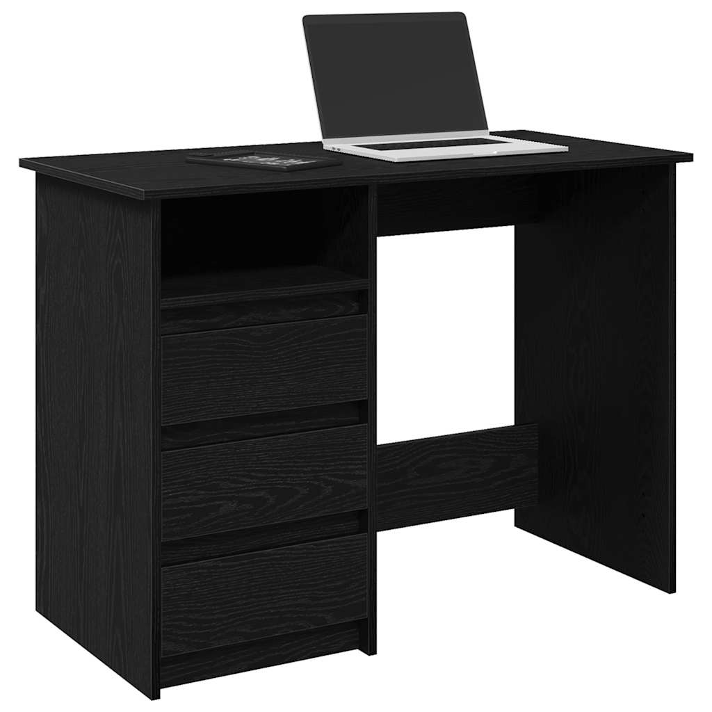 Bureau noir 102x50x75 cm bois d'ingénierie Bureaux vidaXL   