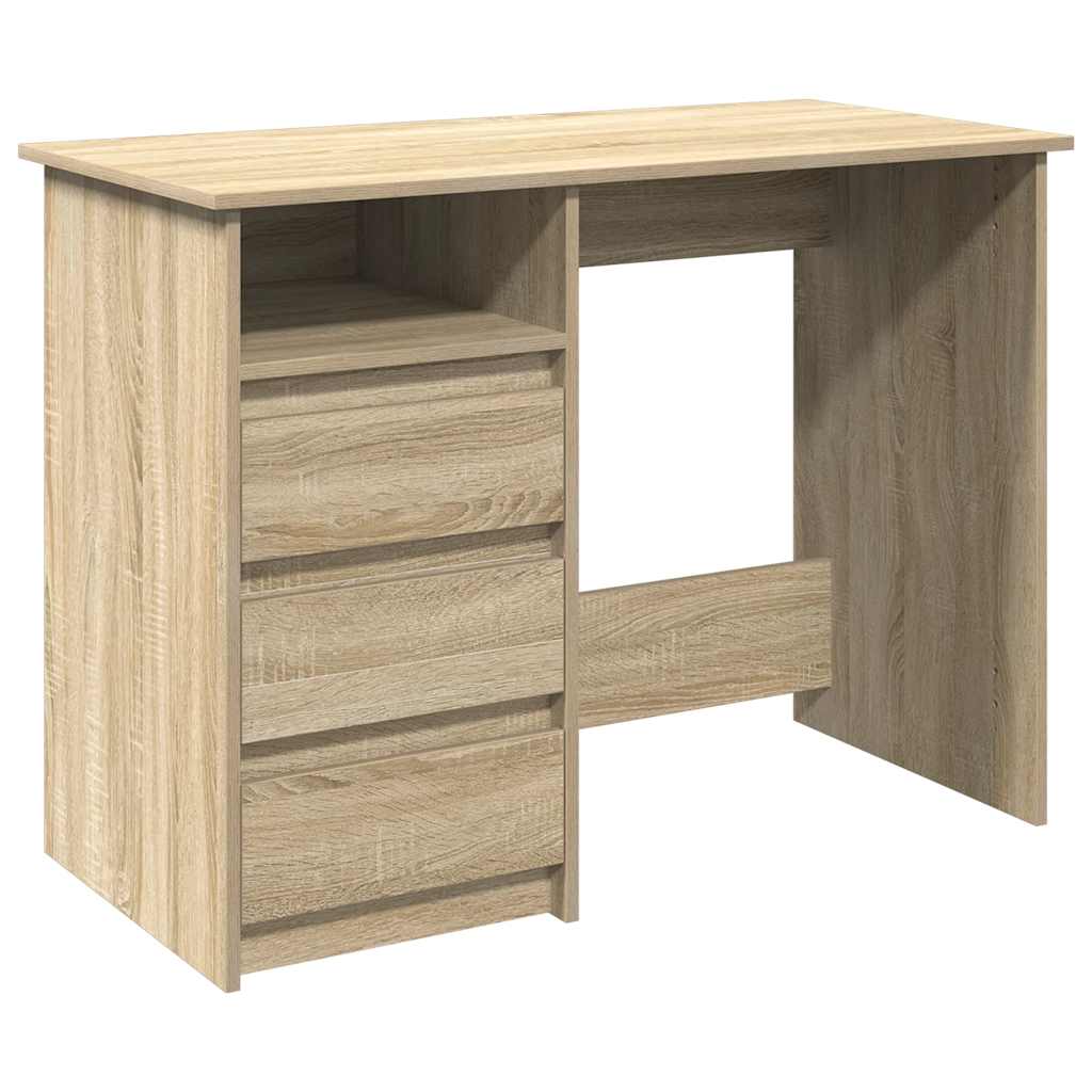 Bureau chêne sonoma 102x50x75 cm bois d'ingénierie Bureaux vidaXL   