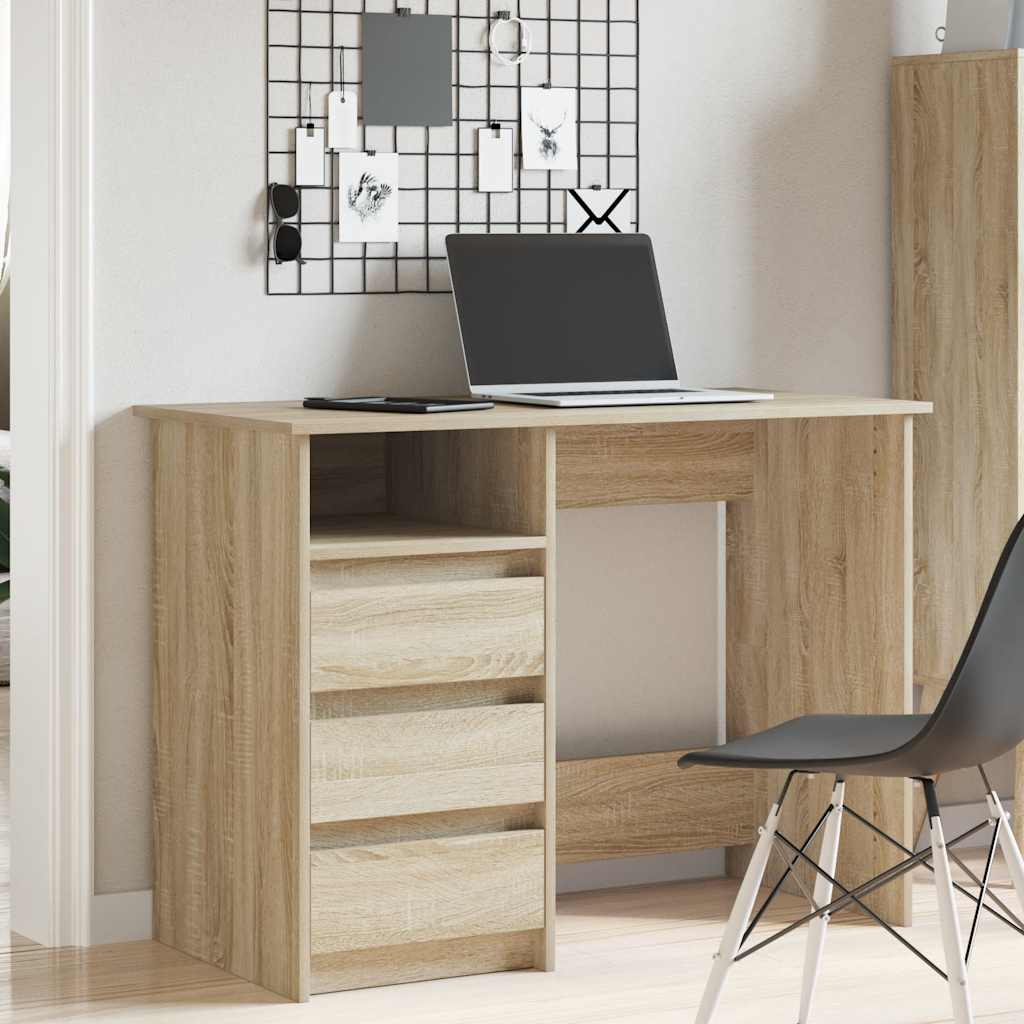 Bureau chêne sonoma 102x50x75 cm bois d'ingénierie Bureaux vidaXL   