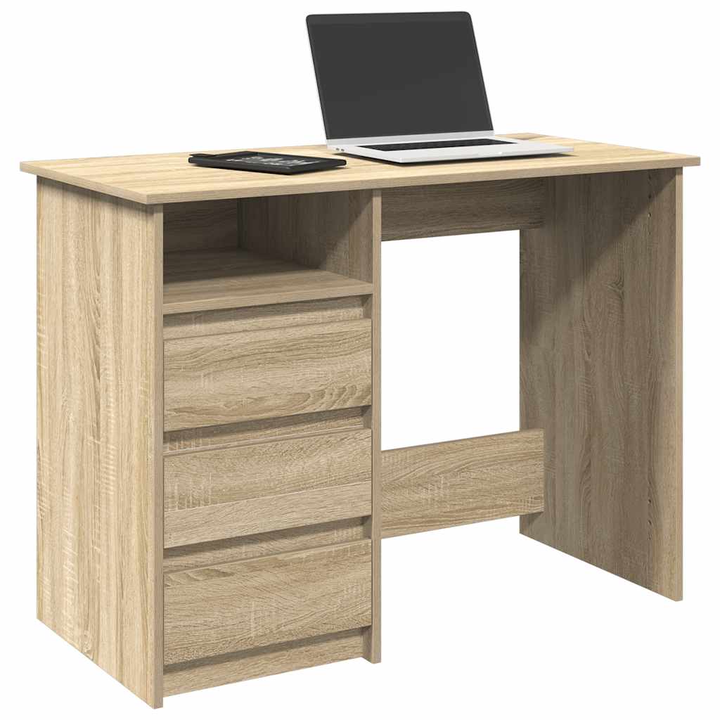 Bureau chêne sonoma 102x50x75 cm bois d'ingénierie Bureaux vidaXL   