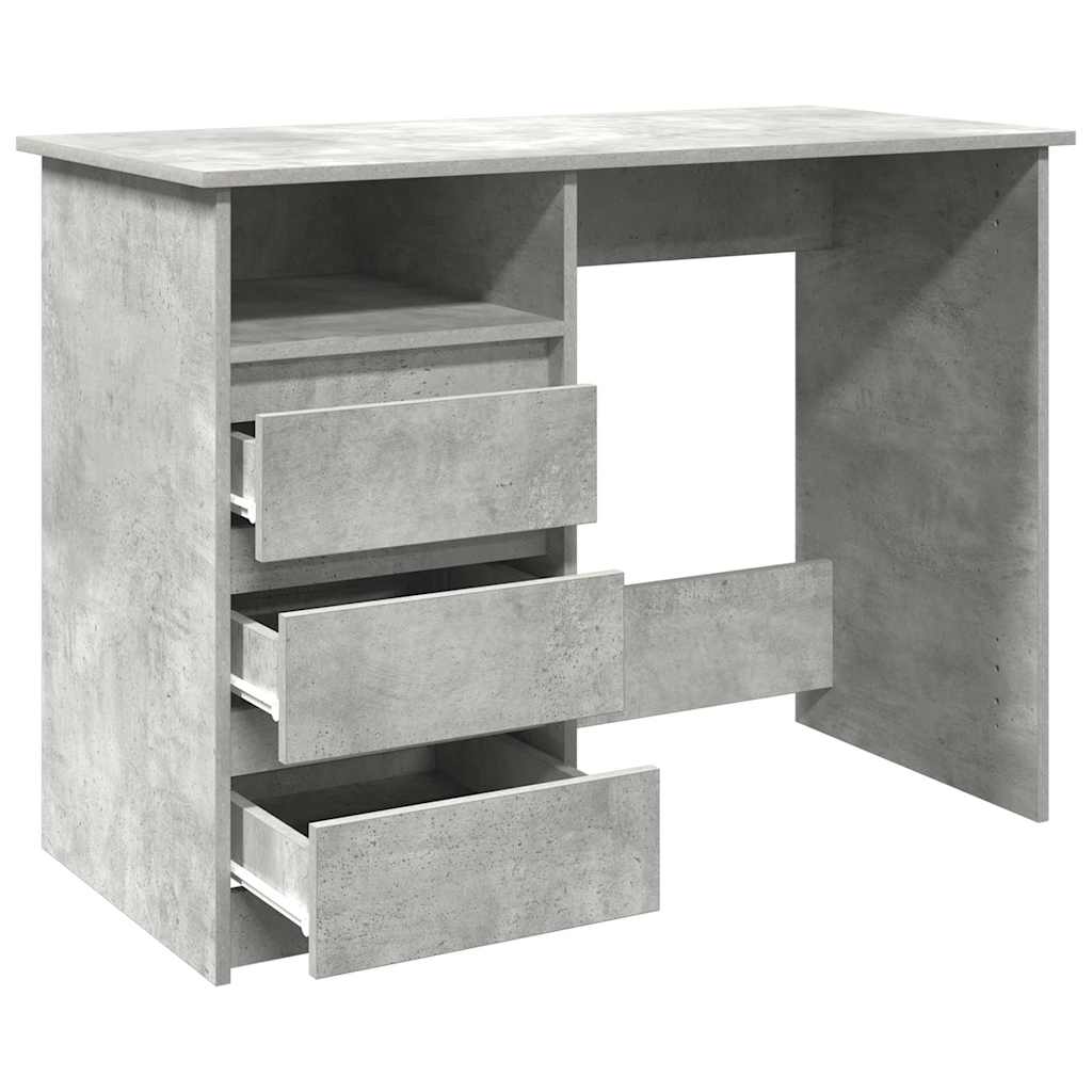 Bureau gris béton 102x50x75 cm bois d'ingénierie Bureaux vidaXL   