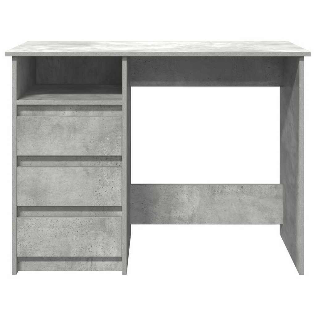 Bureau gris béton 102x50x75 cm bois d'ingénierie Bureaux vidaXL   