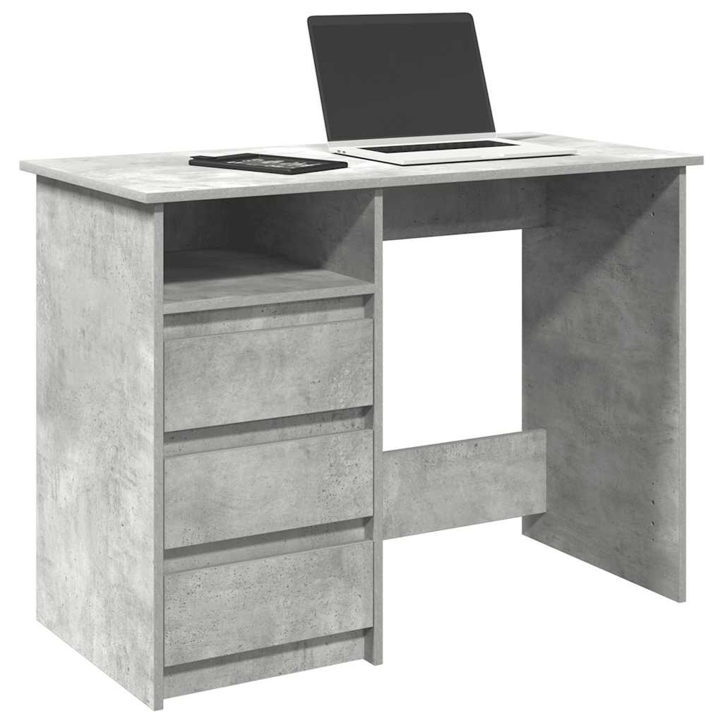 Bureau gris béton 102x50x75 cm bois d'ingénierie Bureaux vidaXL   