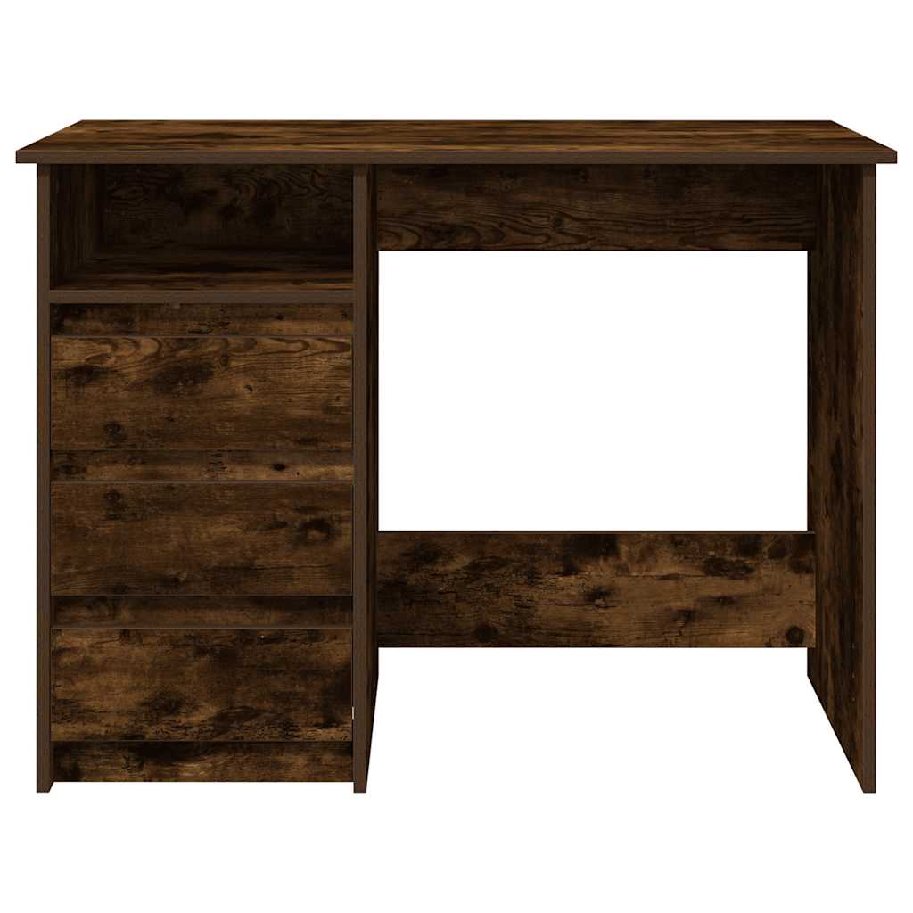 Bureau chêne fumé 102x50x75 cm bois d'ingénierie Bureaux vidaXL   