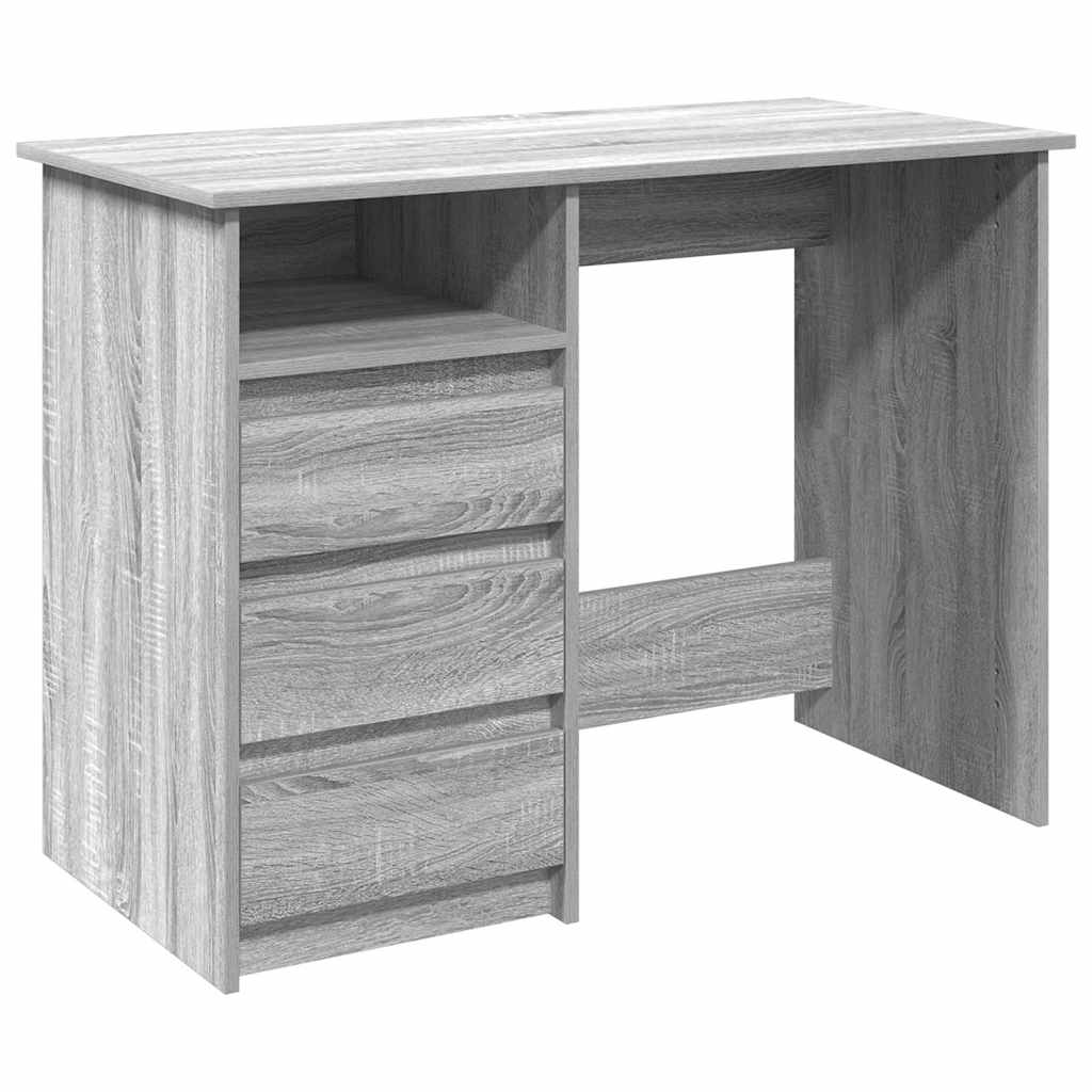 Bureau sonoma gris 102x50x75 cm bois d'ingénierie Bureaux vidaXL   