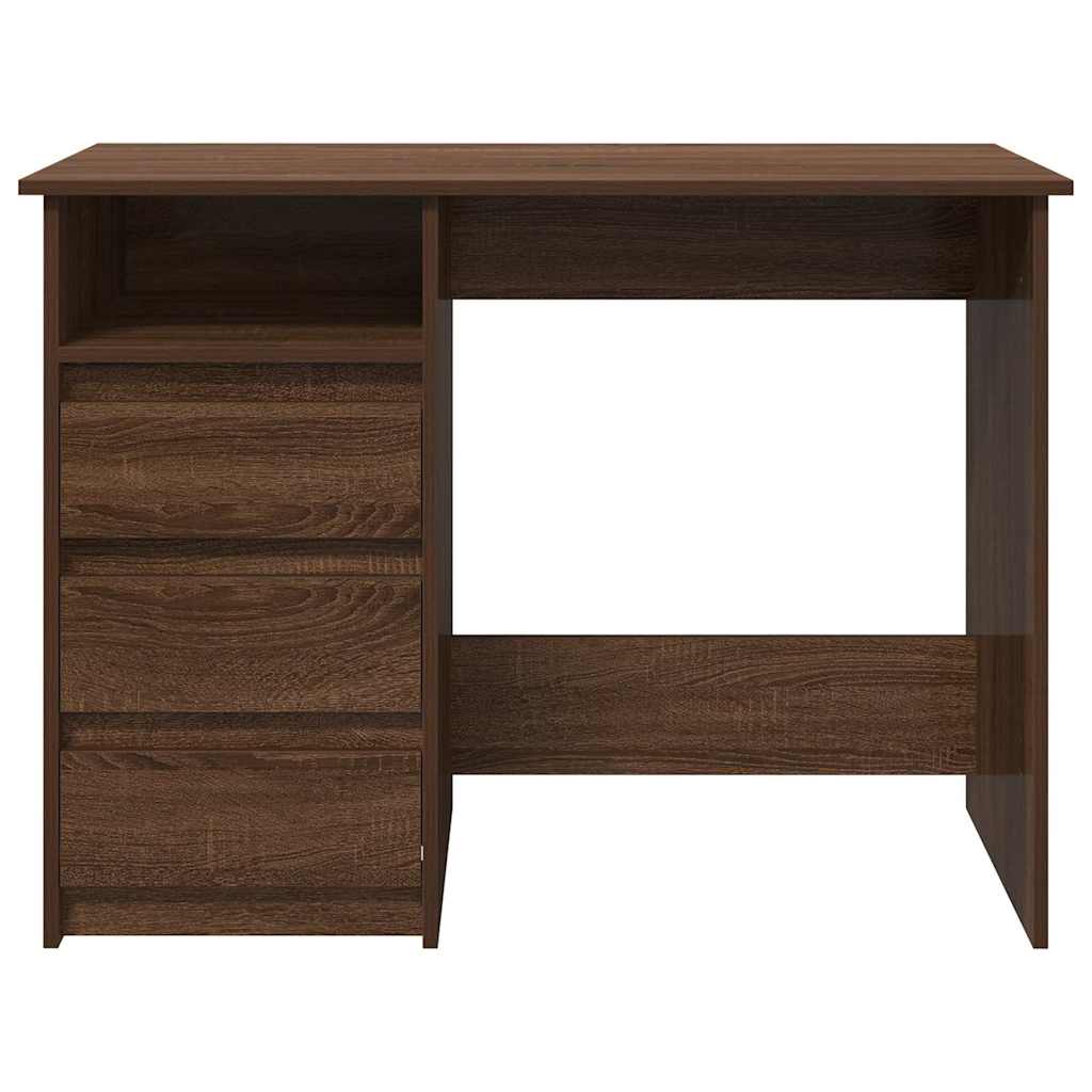 Bureau chêne marron 102x50x75 cm bois d'ingénierie Bureaux vidaXL   