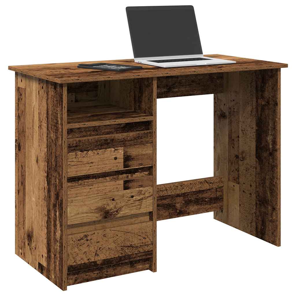 Bureau vieux bois 102x50x75 cm bois d'ingénierie Bureaux vidaXL   