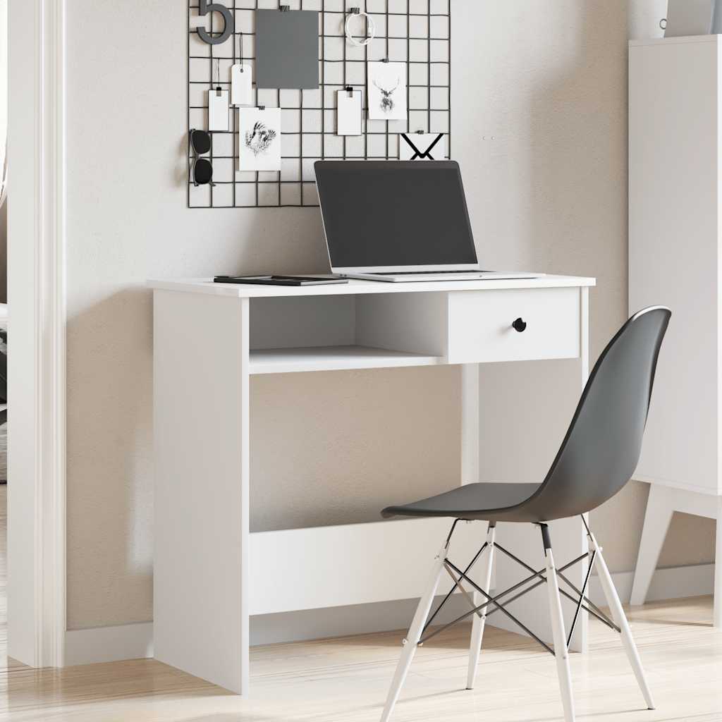 Bureau Blanc 80x40x75 cm Bois d'ingénierie Bureaux vidaXL   