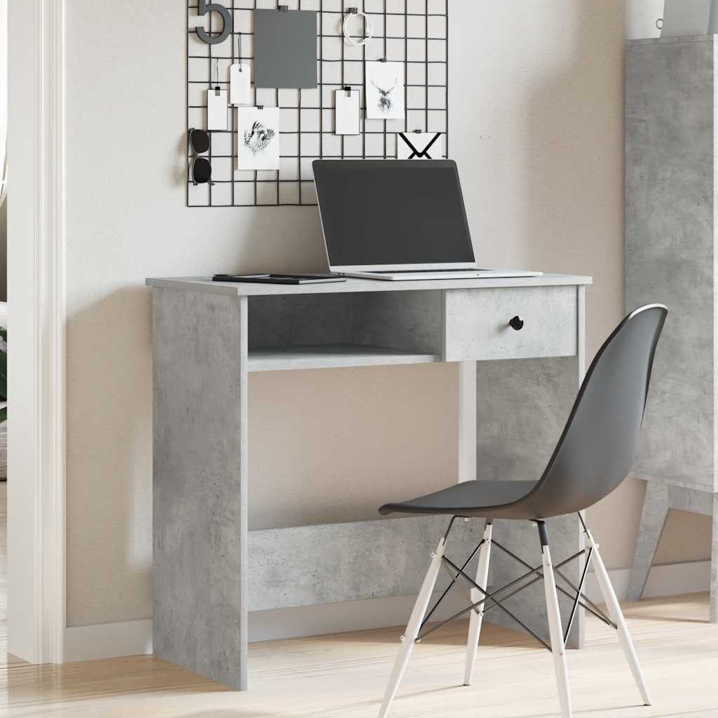 Bureau Gris béton 80x40x75 cm Aggloméré Bureaux vidaXL   