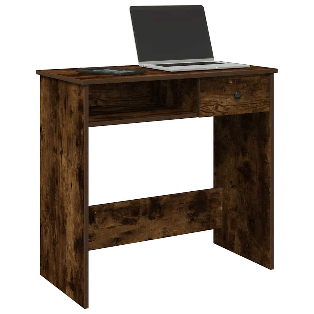 Bureau chêne fumé 80x40x75 cm bois d'ingénierie Bureaux vidaXL   