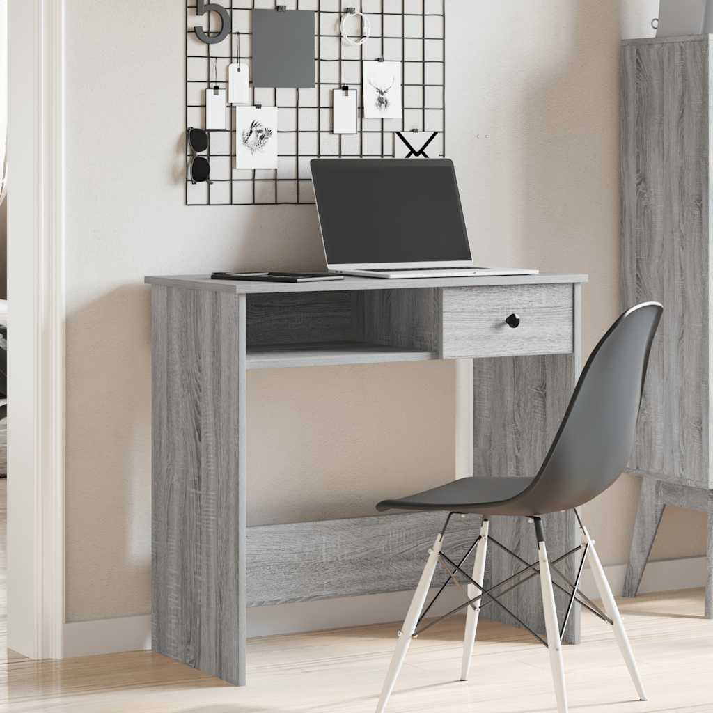 Bureau sonoma gris 80x40x75 cm bois d'ingénierie Bureaux vidaXL   