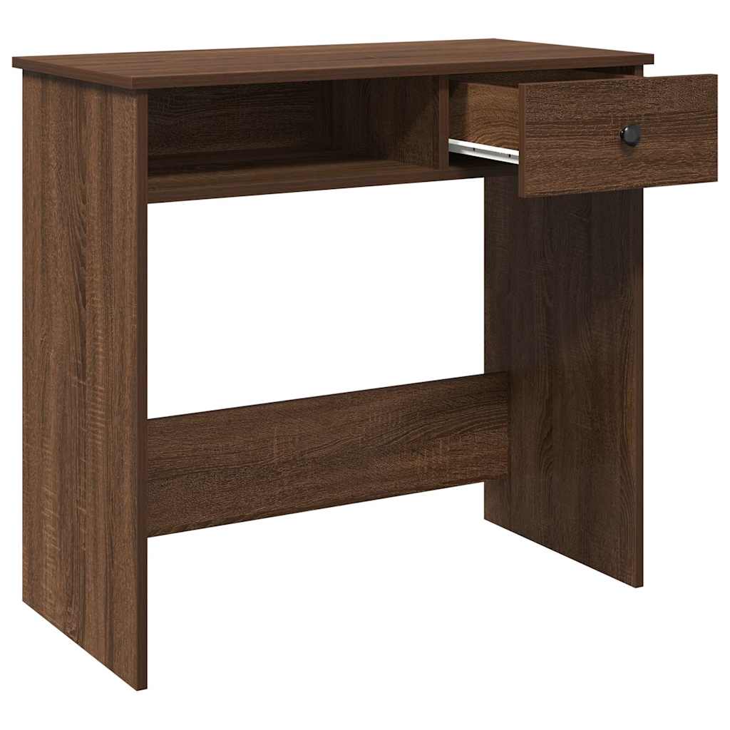 Bureau chêne marron 80x40x75 cm bois d'ingénierie Bureaux vidaXL   