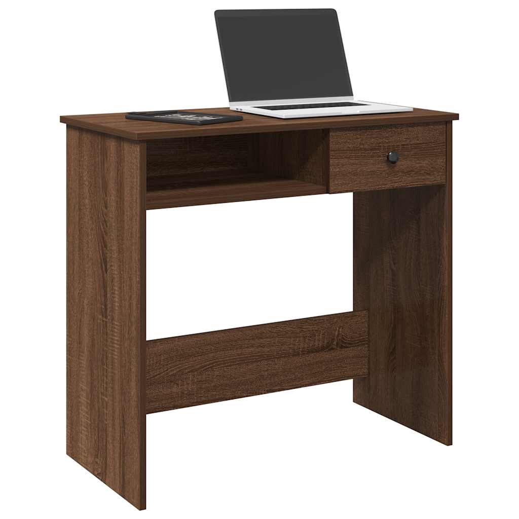 Bureau chêne marron 80x40x75 cm bois d'ingénierie Bureaux vidaXL   