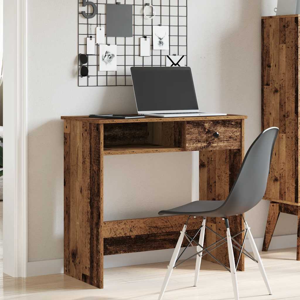 Bureau style vieux bois 80x40x75 cm bois d'ingénierie Bureaux vidaXL   