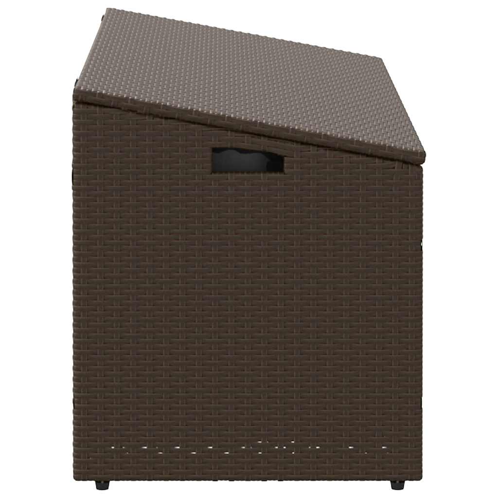 Boîte de rangement de jardin marron 110x50x58 cm résine tressée Coffres de jardin vidaXL